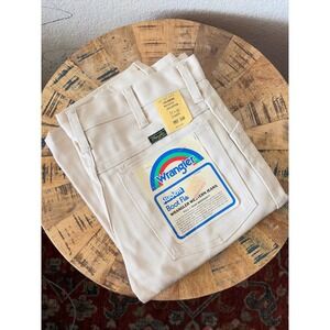 Vintage Wrangler Student Boot Flare Western Jeans Off White 27x30 Deadstock 8801